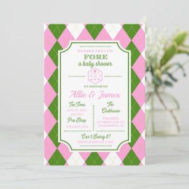 311 Golf Themed Baby Shower Pink Green