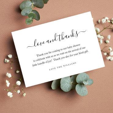 3.5" x 5" Thank You Baby Shower Gift Personalized