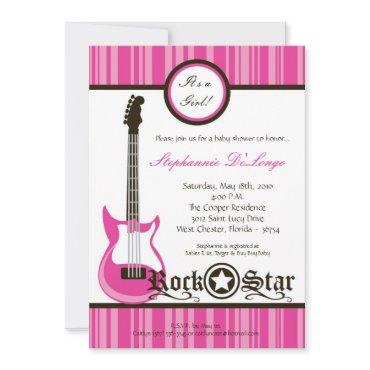 5x7 Girly Pink Rock Guitar