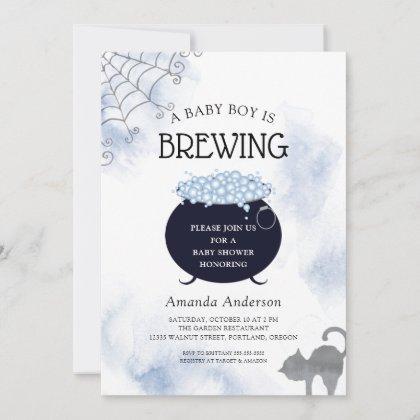A Baby Boy Is Brewing Halloween