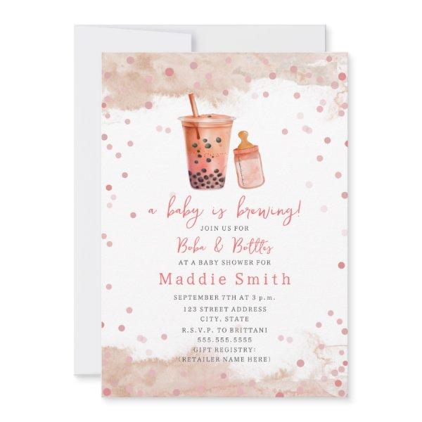 A Baby Is Brewing Bubble Tea Boba Girl
