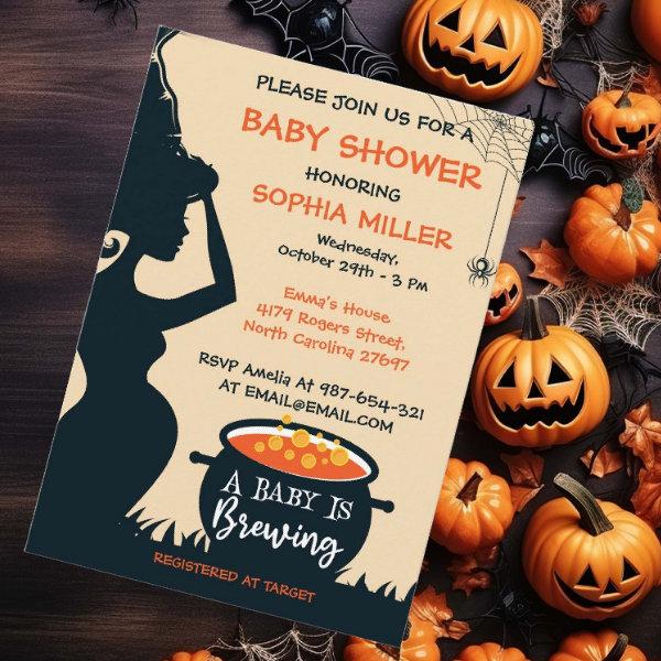 A Baby Is Brewing Halloween Witch