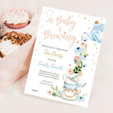 A Baby is Brewing  Tea Party Baby Shower