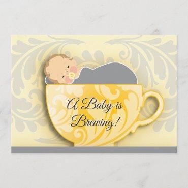 A Baby Shower Tea Party  |  Gender Neutral Invitation