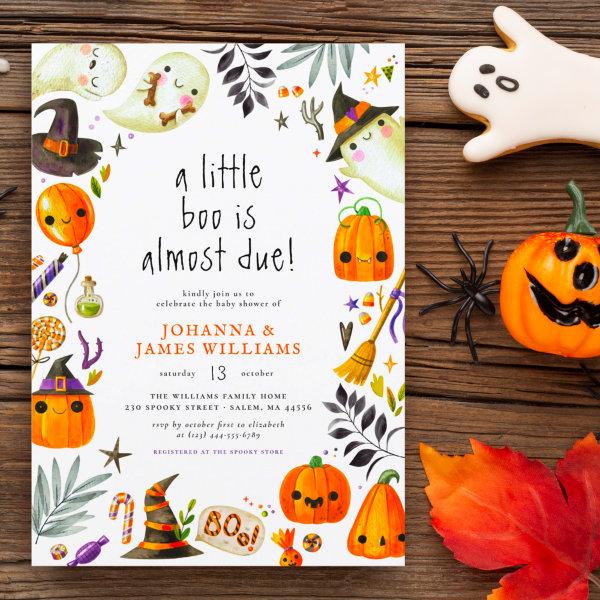 A Little Boo Ghost & Pumpkin Halloween