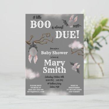 A Little BOO is almost Due! Bat theme Baby Shower