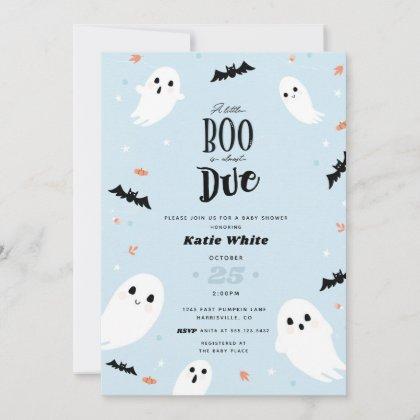 A Little Boo is Almost Due Halloween Baby Shower I Invitation