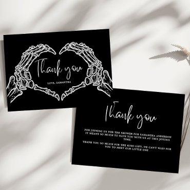 A Little Boo Skull  Halloween Baby Shower Thank You Card