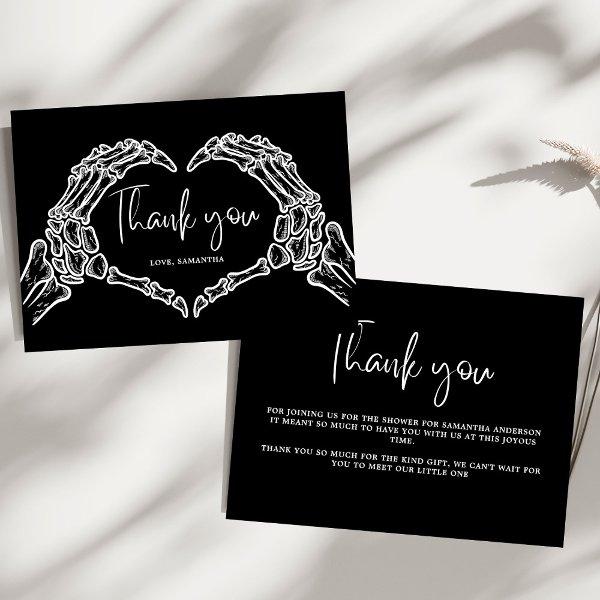 A Little Boo Skull  Halloween Baby Shower Thank You Card
