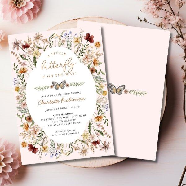 A Little Butterfly on the Way Floral