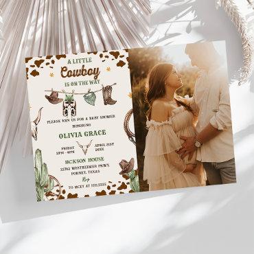 A Little Cowboy Western Boy Baby Shower Photo