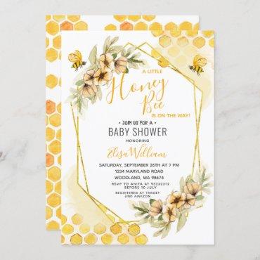 A Little Honey Bee is on the Way Baby Shower Invitation