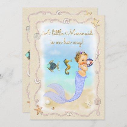 A Little Mermaid is on Her Way! Invitation
