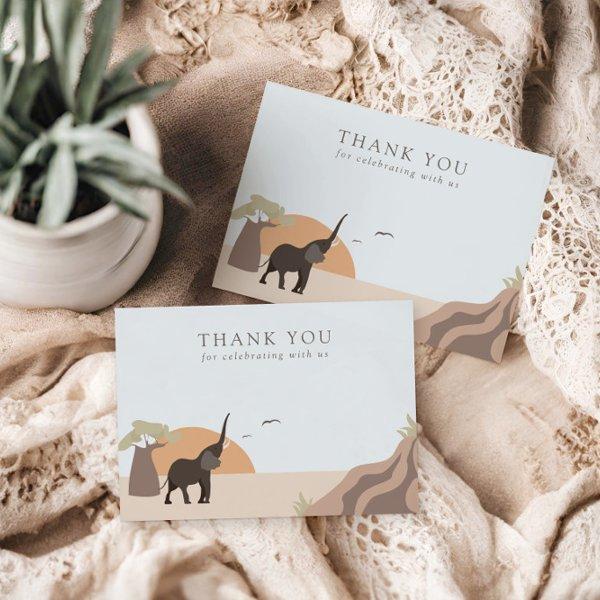 A Little Peanut | Boho Jungle Safari Thank You Card