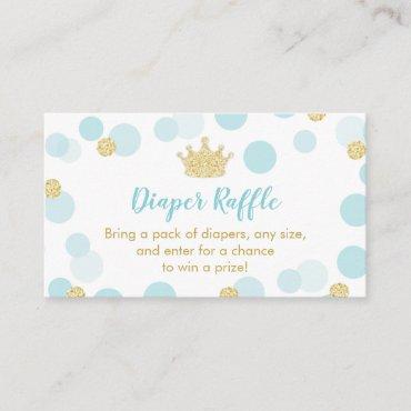 A Little Prince Baby Shower Diaper Raffle Ticket Enclosure Card