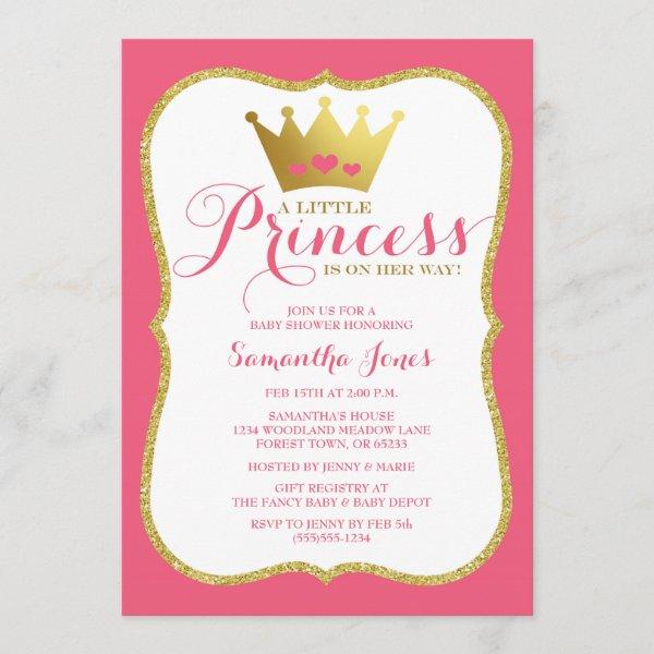 A Little Princess Baby Shower Pink and Gold