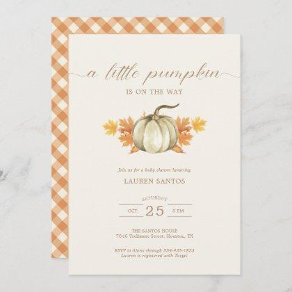 A Little Pumpkin – Autumn Fall Baby Shower |  Invi