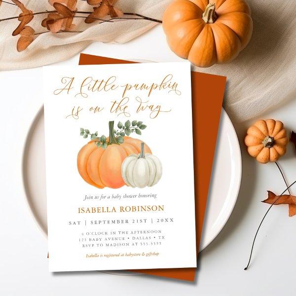 A Little Pumpkin Fall Baby Shower | Gender Neutral