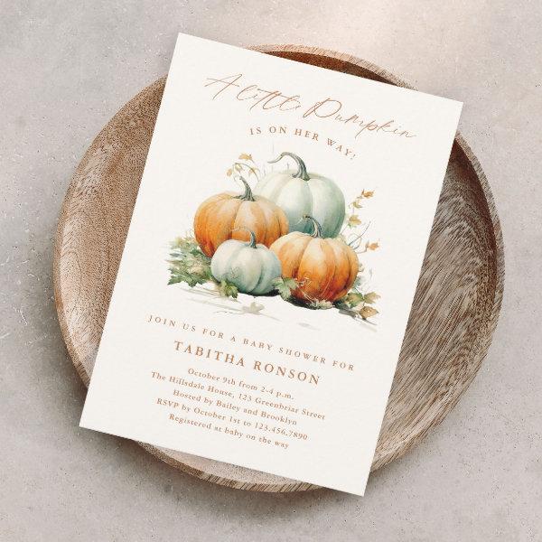 A Little Pumpkin Fall Baby Shower Magnetic