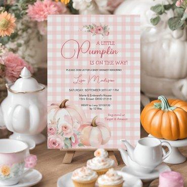 A Little Pumpkin Pink Baby Shower Girl