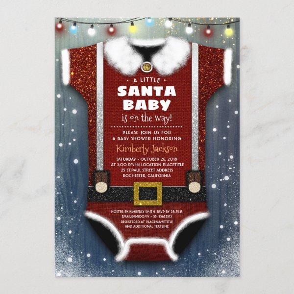 A Little Santa Baby Is On The Way Boy