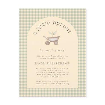 🌱A Little Sprout is on the Way Baby Shower  Postcard