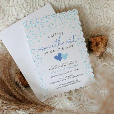 A Little Sweetheart Valentine Baby Shower Invite