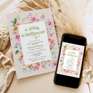 A little wildflower baby girl shower