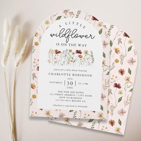 A Little Wildflower Girl Baby Shower Boho Arch