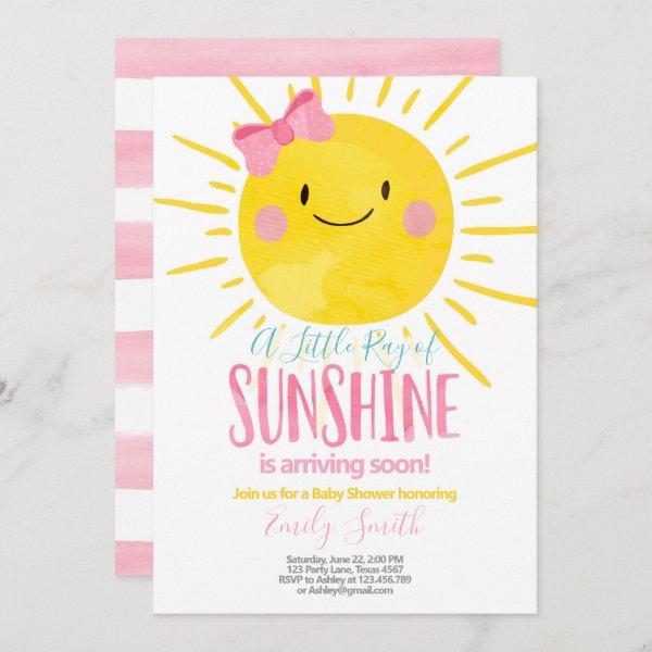 A Ray Of Sunshine Little Girl Pink