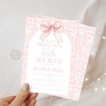 A Sweet Pink Bow Boho Coquette Baby Girl Shower
