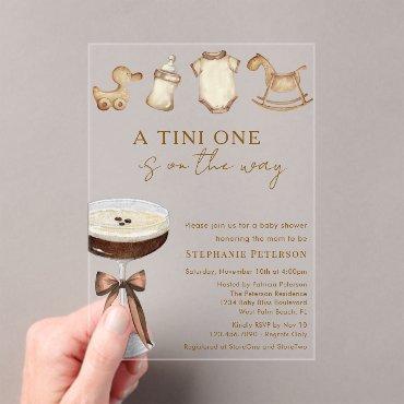 A Tini One On The Way Espresso Martini Baby Shower Acrylic
