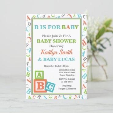 ABC  Neutral Baby Shower