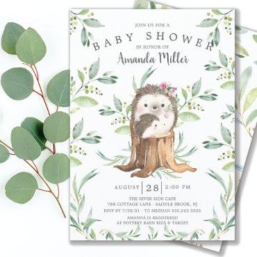 Adorable Baby Hedgehog and Mom Baby Shower