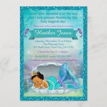 Adorable Mermaid Baby Shower Invitations #136 MED