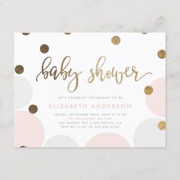 Adorable Pink and Gray Pastel Bubbles  Postcard