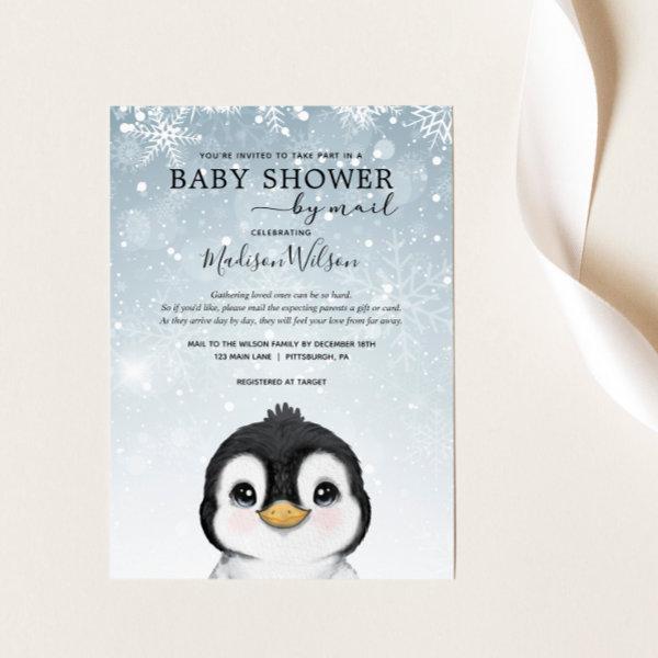 Adorable Winter Baby Penguin Baby Shower by Mail