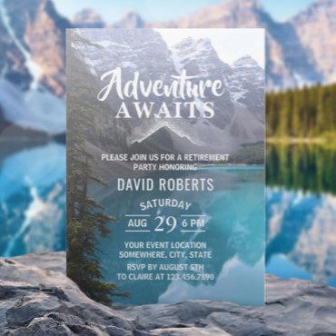 Adventure Awaits Mountain Lake Retirement Party