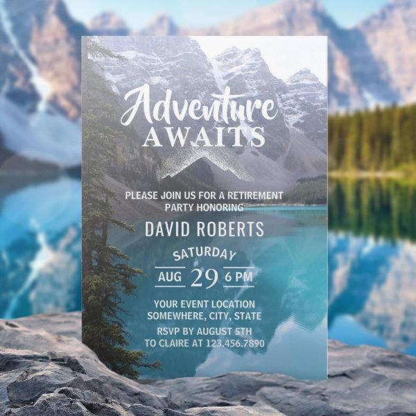 Adventure Awaits Mountain Lake Retirement Party