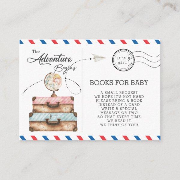 Adventure Baby Shower Travel Bring a Book Instead Enclosure Card