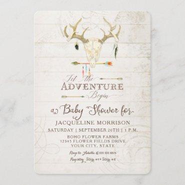Adventure Boy Baby Shower Teepee Wood Arrows Deer
