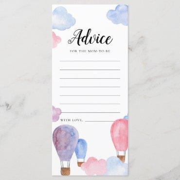 Advice for mom to be. Wishes. New baby watercolor Menu
