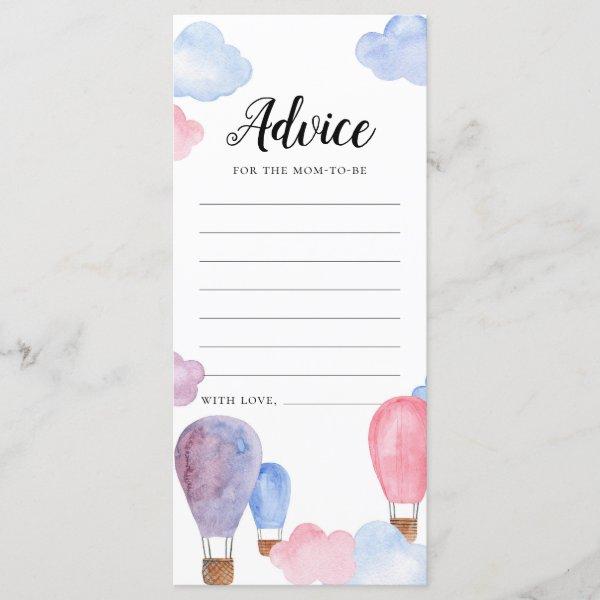 Advice for mom to be. Wishes. New baby watercolor Menu