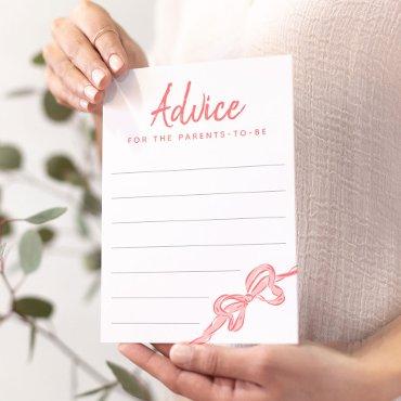 Advice for the Parents-to-be Baby Shower Cards