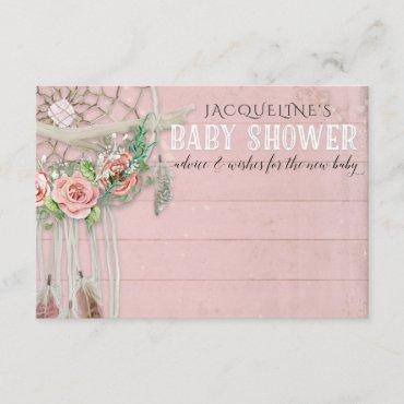 Advise BOHO Dream Catcher Feather Baby Shower Invitation