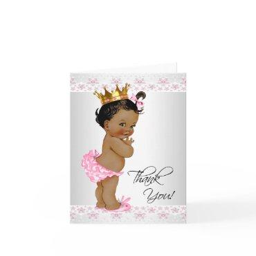African American Baby Girl Shower Thank You