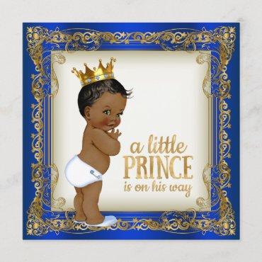 African American Prince Ethnic Boy Baby Shower Invitation