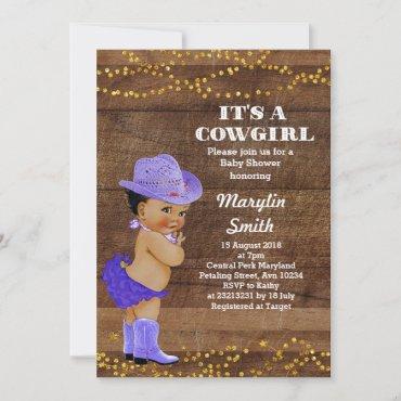 African American Rustic Purple Cowgirl