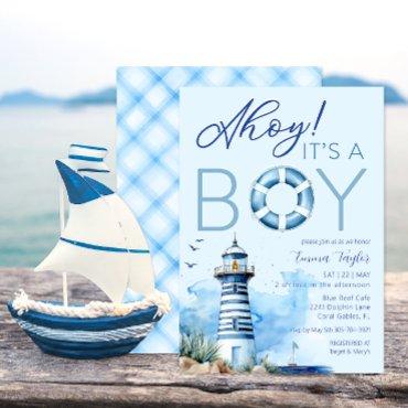 Ahoy It’s a Boy Nautical