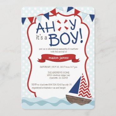 Ahoy it's a BOY! Baby Shower Invitation